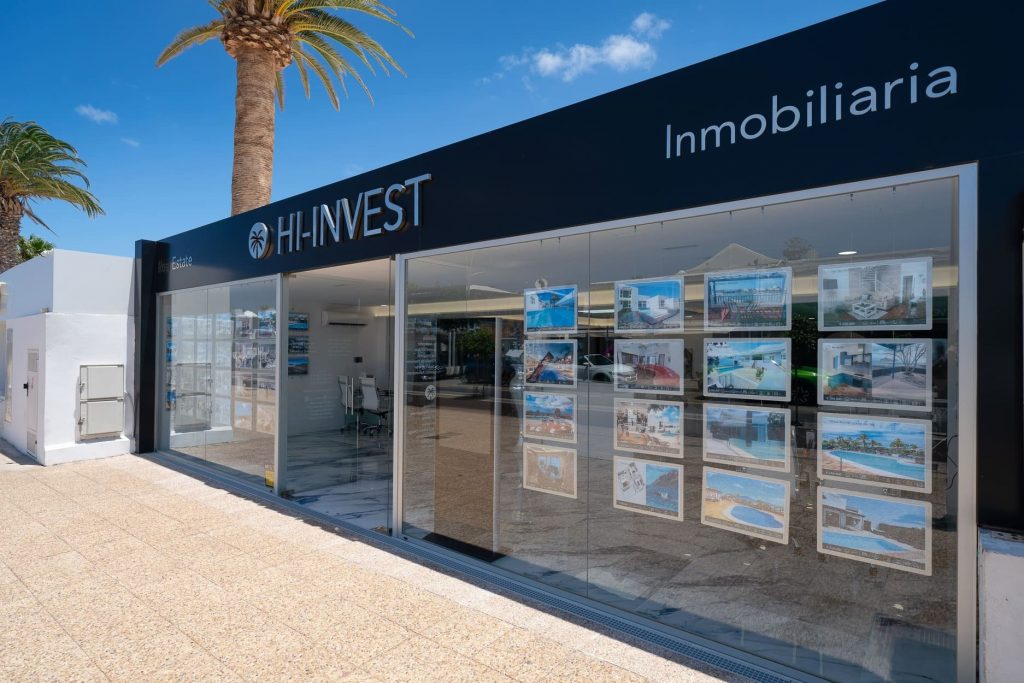 View of HI-INVEST real estate office in Puerto del Carmen Lanzarote